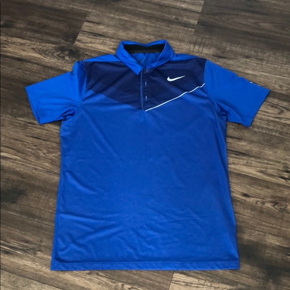 Nike Other - Nike Golf Dri Fit Blue Polo